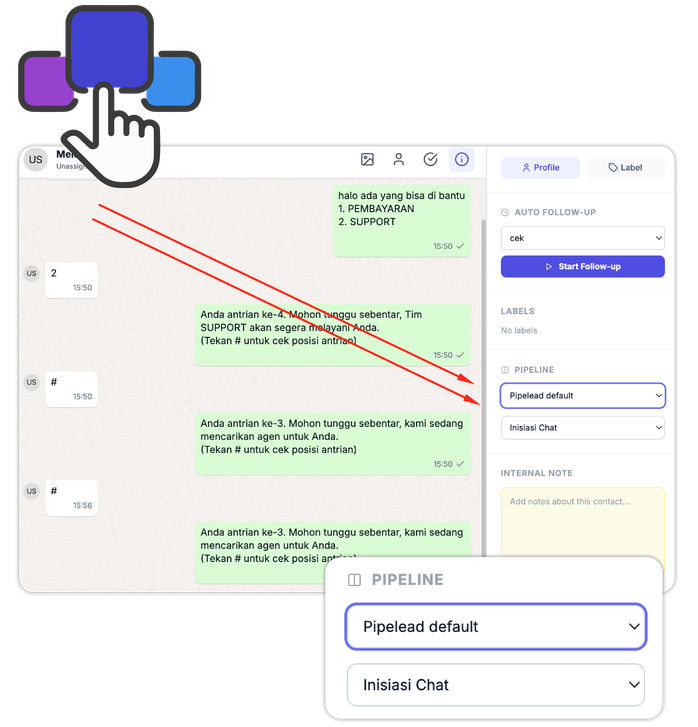 Integrasi dengan Chat